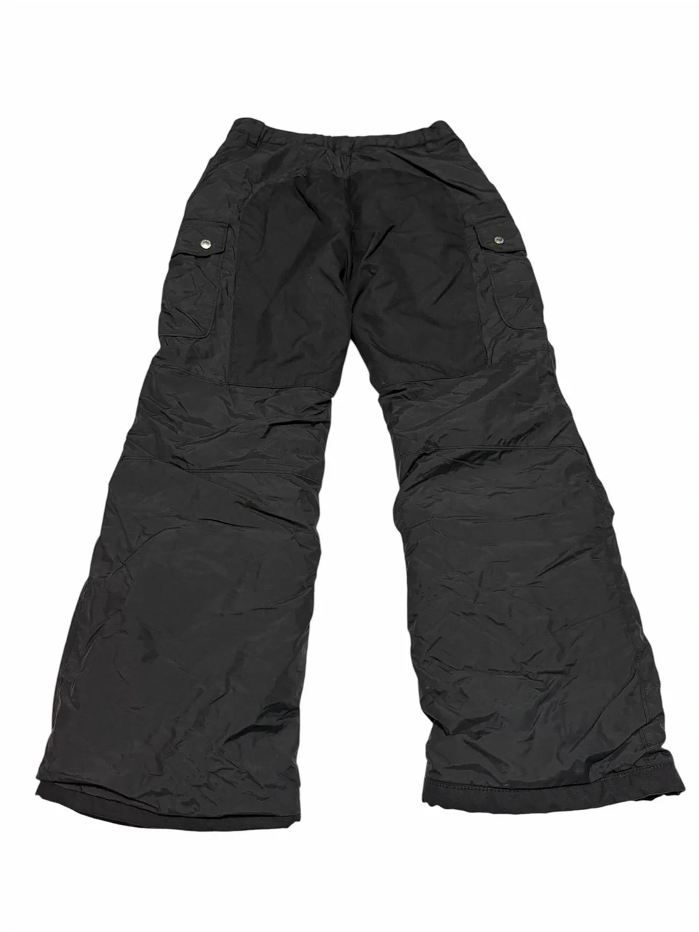 Lands' End Kids Grow-A-Longs Insulated Cargo Snow Pants | Black | Size 12